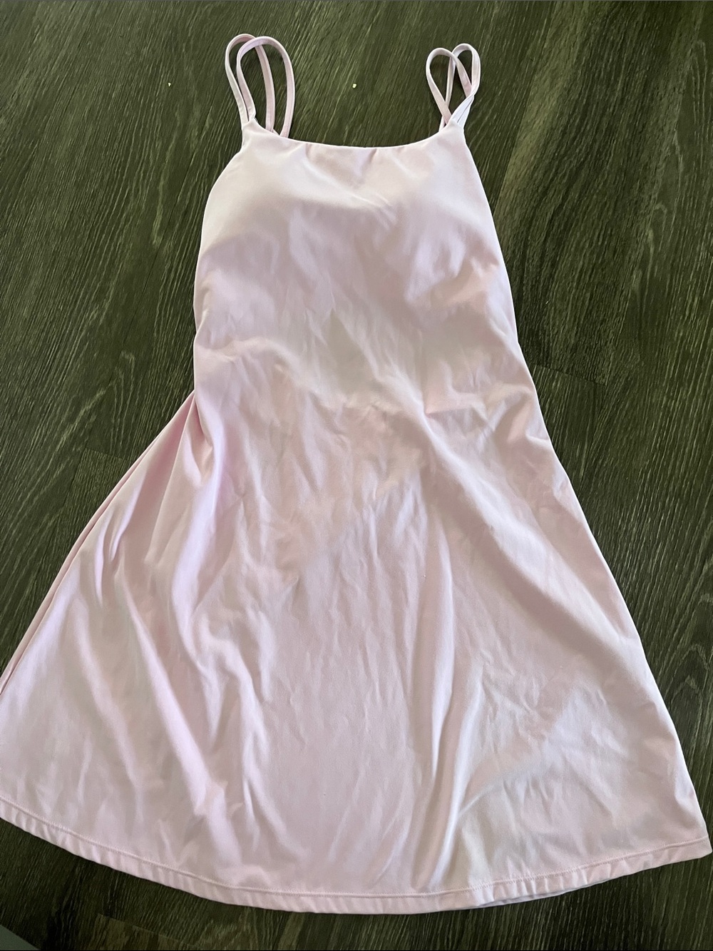 Light Pink Halara Double-Strap tennis dress